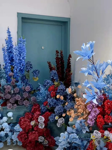 Arrangement <span class=keywords><strong>de</strong></span> fleurs artificielles en gros du <span class=keywords><strong>fleuriste</strong></span> 125cm grande fleur <span class=keywords><strong>de</strong></span> Delphinium bleu - Product Image 6