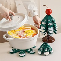 Tapis isolants pour arbre de Noël Meijian, pliables, écologiques, légers, en bois, anti-brûlure, pour casseroles