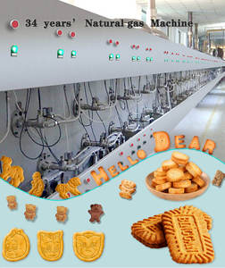 Ligne de production de biscuits durs entièrement automatique Diverses machines de fabrication de biscuits Équipement de four à tunnel pour noix farine lait - Product Image 1