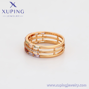 S00005707 <span class=keywords><strong>XUPING</strong></span> <span class=keywords><strong>Jewelry</strong></span> Cobre Piedra multicolor Zirconia 18K Chapado en oro <span class=keywords><strong>Xuping</strong></span> Anillo de mujer - Product Image 5