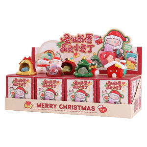 Boîte à surprise miniature en cristal de Noël, <span class=keywords><strong>elfe</strong></span>, boîte aveugle, décoration de bureau créative de Noël - Product Image 1