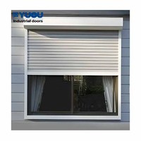 Persiana enrollable aluminio motorizada aislada, ahorro espacio, antirrobo protección tormentas, ventana