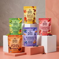 Sacs alimentaires personnalisés avec logo, sachets refermables anti-odeur en Mylar pour petites entreprises, snacks, fruits secs, bonbons, tabac