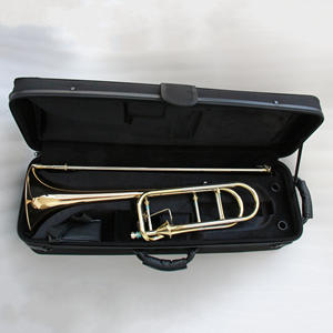 Trombón Tenor Profesional de Gama Alta en Si Bemol/Fa con Válvula Thayer, Campana de Cobre Dorado y Estuche - Product Image 3