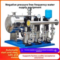 Pompes parallèles à fréquence variable en acier inoxydable avec collecteur, réservoir sous pression, démarrage/arrêt automatique, surveillance à distance, alimentation en courant continu, OEM