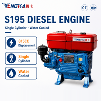 Moteur diesel monocylindre Tengka ZS195 12HP, refroidi par eau, pour équipement d'extraction aurifère, directement de l'usine Changchai