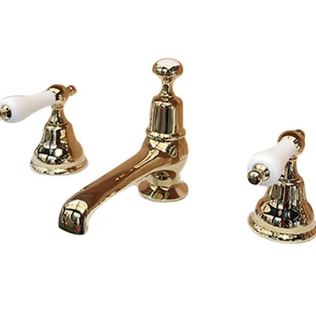 British traditional style good quality chrome gold finish brass 2 handle 1 hole tap baxin mixer faucet