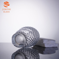 Bouteilles en verre de 700 ml pour brandy, whisky, vodka, entièrement gravées, en forme de losange, en forme d'ananas, logo personnalisable