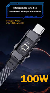 <span class=keywords><strong>Cavo</strong></span> Dati Magnetico 4-in-1 di Alta Qualità con Display Digitale, Ricarica Rapida 100W, Doppia Porta Type-C, PD, 1M/2M, <span class=keywords><strong>USB</strong></span>, Autoavvolgente, LED per Stampante - Product Image 5