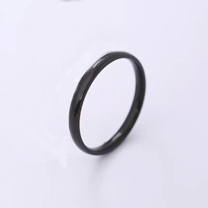 Q598 Anello Nuziale Geometrico in Acciaio Inossidabile Placcato Oro Rosa, Anello di Fidanzamento Unisex dal Design Semplice, Anelli alla Moda - Product Image 4
