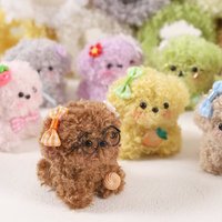 Kit boneka hewan peliharaan buatan tangan DIY, 20g 1 Meter 18mm Set Kerajinan Pembersih benang mewah dicelup gulungan Teddy fush Twist mewah