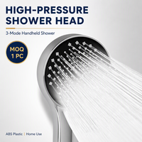 Pommeau de douche haute pression en plastique ABS avec fonction Turbo Boost et jet réglable multi-niveaux, fixation murale, pour chauffe-eau domestique, avec tuyau de douche