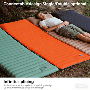 Matelas de repos gonflable moderne et <span class=keywords><strong>pliable</strong></span> pour la maison et l'extérieur, épaisseur 10 cm, avec pompe à pied intégrée et oreiller, tapis de couchage portable - Product Image 5