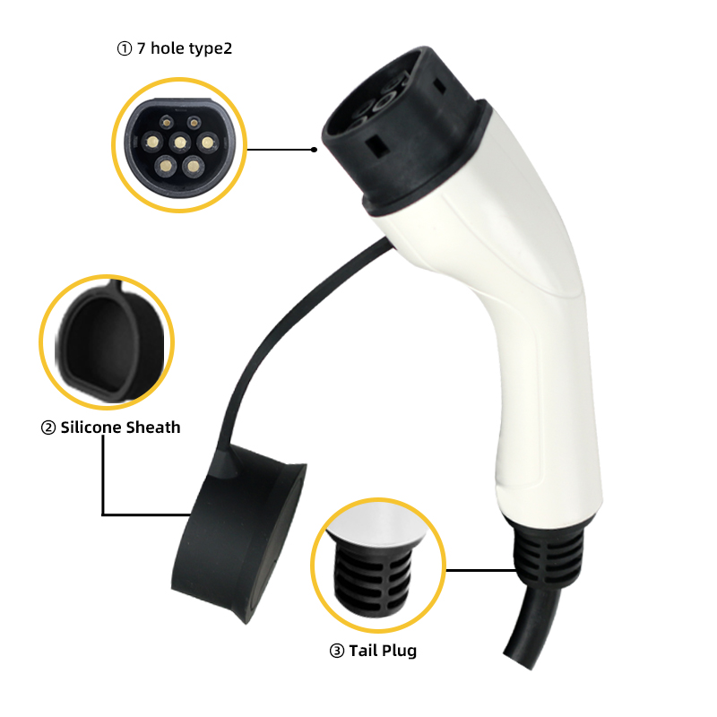 Адаптер кабеля зарядки Oem Ev 16a 32a тип 2 на тип 2 для электромобильного зарядного кабеля