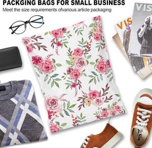 Bolsas de Envío Ecológicas de Poliéster para Ropa - Bolsas de Correo Autoadhesivas Resistentes con Diseño Floral - Empaque Bonito para Pequeñas Empresas - Product Image 6