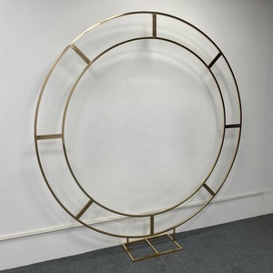 Filet rouge Double étagère ornements floraux arc de mariage pour la proposition fiançailles décoration de scène un endroit pittoresque pour des événements mémorables - Product Image 4