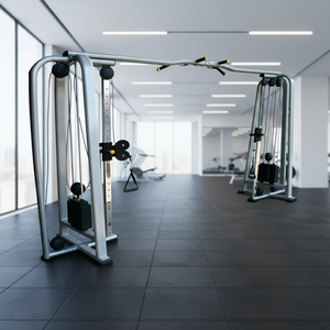 Multi-Functional Smith <strong>Cable</strong> <strong>Machine</strong> Wall Trainer Cross-Over Functional Half <strong>Squat</strong> Rack Made of Steel and Metal - Product Image 6