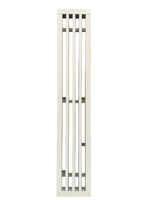 Diffuseur d'air linéaire carré à lame noire et cadre blanc en aluminium pour ventilation de plafond de climatisation centrale