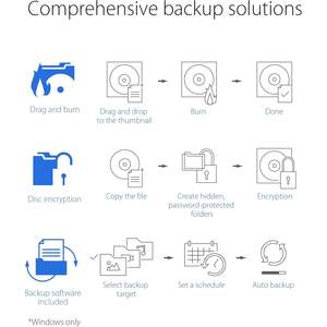 Unidad de DVD RW externa ZenDrive V1M con interfaz USB C tipo bandeja con almacenamiento de cable integrado para Windows 11 - Product Image 6