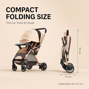 Cochecito de bebé Sleep Full Way con cama plana, almohadilla facial Oat, tubo de tinta, sistema No Wake Route Ride, carrito de paseo - Product Image 2