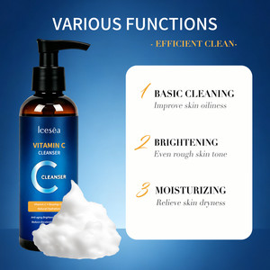 Limpiador Facial con Vitamina C OEM 100ml, Aceite de Rosa Mosqueta, Iluminador, Hidratante, Antienvejecimiento, Reduce la Decoloración, Logotipo Personalizado - Product Image 2