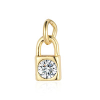Accessoires DIY en cuivre et zircon, petits pendentifs et breloques de mode argentés, motifs papillon princesse, œil d'éléphant, pied et cadenas