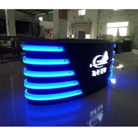 Internet Live Talk Show Host Broadcasting Desk Corian Solid Surface Radio Office Réception