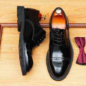 Zapatos de Cuero de Diseño de Lujo Hechos a Mano con Tecnología Goodyear para Hombre, Estilo Monk con Punta Cuadrada y Puntiaguda, para Uso Diario, Casual y Formal - Product Image 1