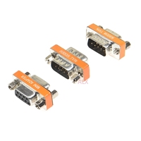 Mini módem Null DB9, adaptador de enchufe macho hembra, cambiador de género, Cruz hembra a hembra/macho a macho, conector serial RS232