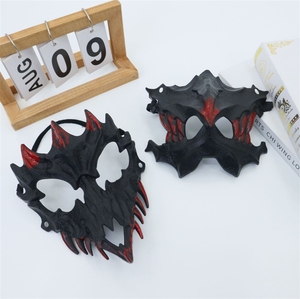 การแสดงเต้นรำ 2 มิติ หน้ากากครึ่งหน้าสีดำลายเสือห้าตัว ยาคชา - Product Image 4