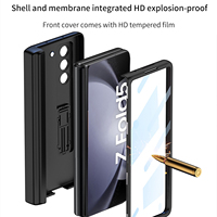 Dernières tendances Shell Film intégré étui à crayons tout compris pour Galaxy Z Fold5 trou de précision avec étui de téléphone support