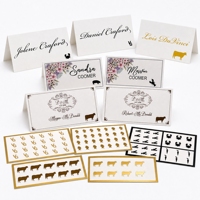 Autocollants pour cartes de menu de mariage, 60 couleurs, icônes alimentaires pour la décoration de table de mariage, anniversaire, baby shower
