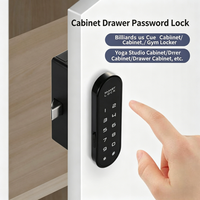 Serrure Intelligente Rechargeable pour Armoire et Tiroir, Déverrouillage Numérique par Mot de Passe sur Écran Tactile, Matériau Plastique pour Casiers de Gym, Écoles et Salles de Bain