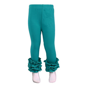 RTS caldo autunno e inverno tessuto di cotone solido elastico cintura bambino Casual glassa Leggings ragazze volant glassa <span class=keywords><strong>pantaloni</strong></span> a velo - Product Image 6