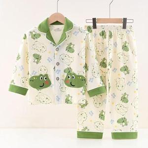 Conjunto <span class=keywords><strong>de</strong></span> <span class=keywords><strong>Pijama</strong></span> 100% Algodón <span class=keywords><strong>para</strong></span> Niños y Niñas, Primavera Otoño, Suave y Cálido, Ropa <span class=keywords><strong>de</strong></span> Dormir con Diseño <span class=keywords><strong>de</strong></span> Dibujos Animados, Manga Larga, Transpirable y Cómodo - Product Image 3