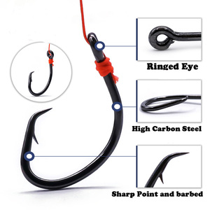 เบ็ดตกปลาเหล็กกล้าคาร์บอนสูง TOPRIGHT NCFH36 แบบปากนกอินทรี สำหรับตกปลาในน้ำจืดและน้ำเค็ม เหมาะสำหรับตกปลาจากเรือ เช่น ปลาคาร์พ ปลาเทราต์ ปลาบาส - Product Image 3