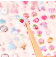 Nouveaux autocollants en PVC époxy 3D mignons et amusants, autocollants décoratifs en relief pour enfants, pour cadeaux et promotions