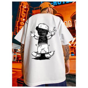 T-shirts pour hommes surdimensionnés d'été au design original, vente en gros, imprimés, 100% coton - Product Image 2