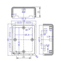 Petit boîtier de projet électronique en plastique personnalisation industrie boîtier d'instrument boîtier fil boîte de jonction