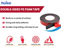 Ruban en mousse PE thermofusible de qualité supérieure bande d'étanchéité en mousse auto-adhésive acrylique ruban adhésif en caoutchouc synthétique noir