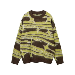 Pull Jacquard Étoilé Homme Femme Automne Hiver Style Décontracté Tendance Street Hip Hop Ample Tricoté - Product Image 1