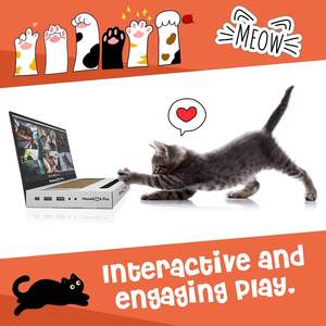 Chat Scratcher Ordinateur Portable avec Fluffy 'Mouse' Jouets Interactifs Pet Scratching - Product Image 5