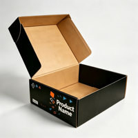 Boîte d'expédition en carton ondulé personnalisée, écologique, réutilisable et imperméable, avec impression et pelliculage mat pour emballage cadeau