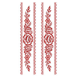 สติกเกอร์รอยสักชั่วคราวลายเฮนน่าสีสันสดใสสไตล์เรขาคณิตชาติพันธุ์รอยสักกันน้ำเหมาะสำหรับด้านหลังมือข้อมือ - Product Image 6