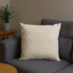 Cojín de Terciopelo Holandés 60*60cm Blanco, Cojín y Almohada de Terciopelo - Product Image 3