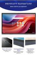 Tableaux interactifs numériques intelligents à écran plat multi-touch LED 4K de 55, 65, 75, 85, 86, 98 et 110 pouces pour l'enseignement scolaire