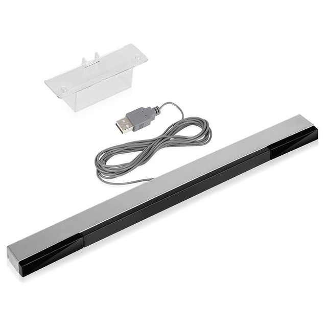 Wii Remote Controller PC Sensor Bar USB Plug Replacement Accessory Made of Plastic Used IR Signal Ray Compatible Dolphin Bar