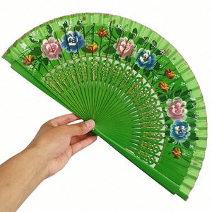 Éventail espagnol en bois fait main, écologique, sculpté, pour fêtes et publicité, modèle portable et élégant - Product Image 1