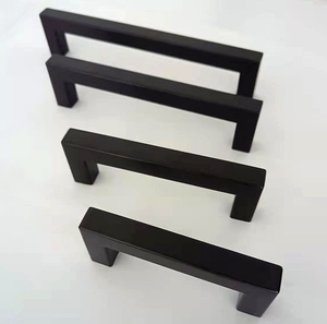 Tirador cuadrado de acero inoxidable para muebles de cocina, tirador cuadrado negro mate para muebles, oferta de <span class=keywords><strong>Amazon</strong></span> - Product Image 2