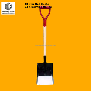 Pelle de plage longue en bois et plastique, pelle de survie en acier 420, truelle de jardin à lame dentelée avec manche en bois et plastique - Product Image 1